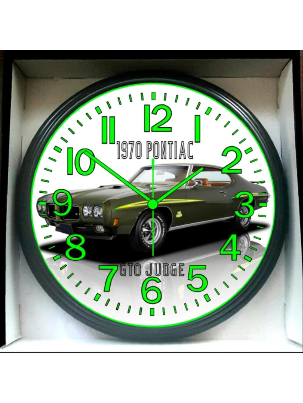 1970 Pontiac GTO Judge Glow In The Dark Wall Clock New!